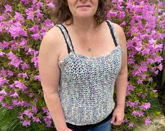 Patrón de crochet Vee Cami-Patrón de crochet camisola-Patrón de crochet top sin mangas-Patrón de crochet solamente-9 tallas a elegir-Patrón top mujer
