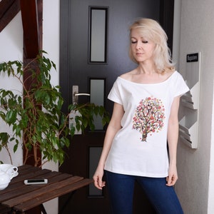SALE T-shirt with print Tree of Happiness image 6