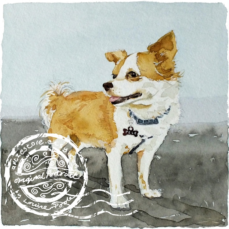 Dog lover gift custom dog portrait portrait watercolor painting from your photos dog owner gift watercolor dog painting pet portrait
