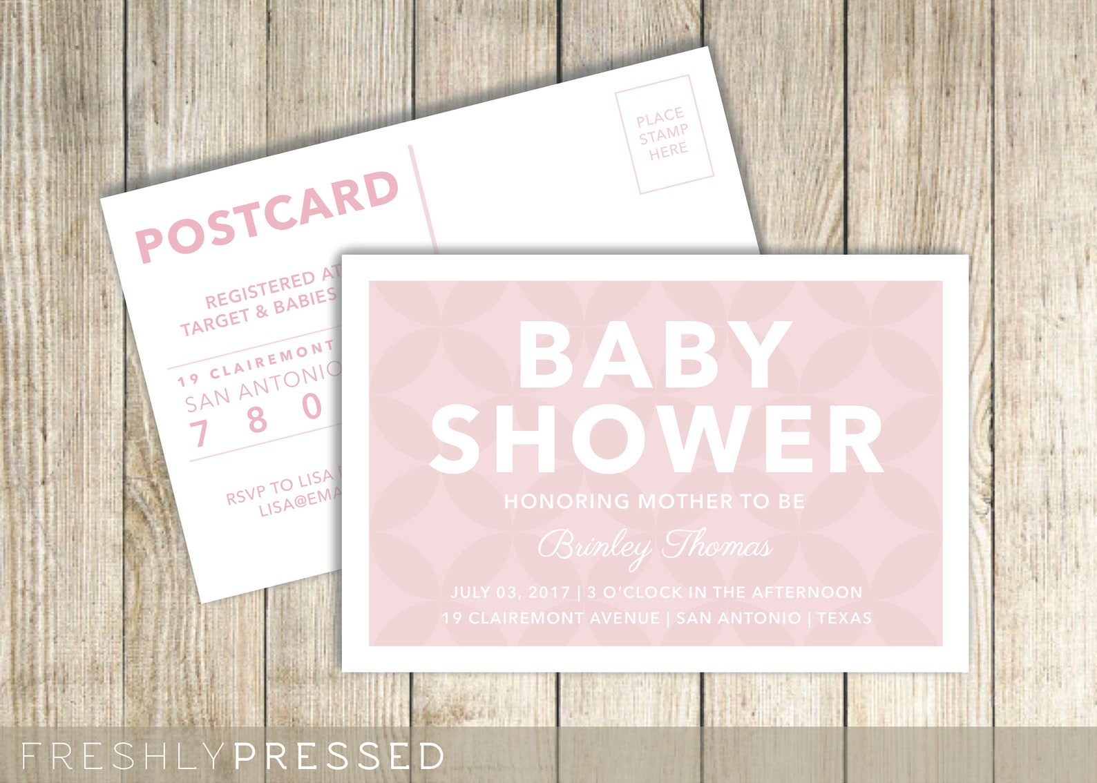 Custom Baby Shower Postcard Invitation Etsy