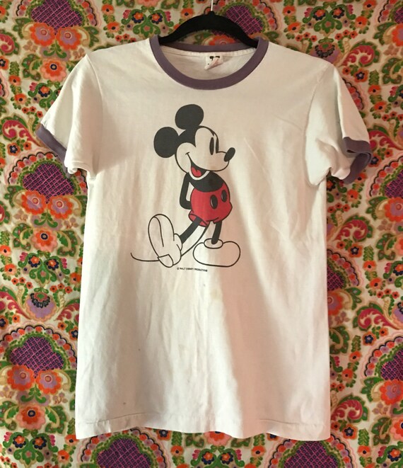 Vintage 1970s Mickey Mouse Disney Ringer Tee
