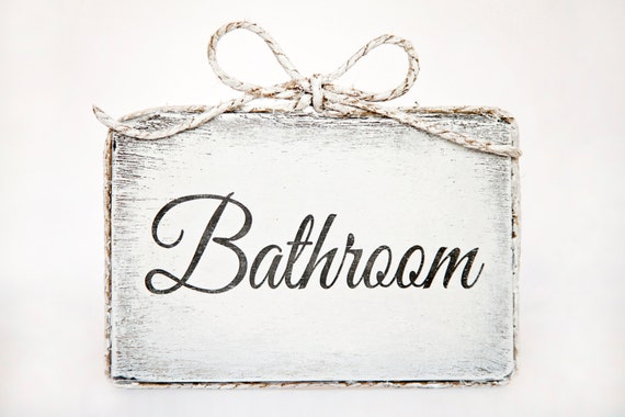 Cute Handmade Wooden Bathroom Door Sign Bathroom Home Etsy