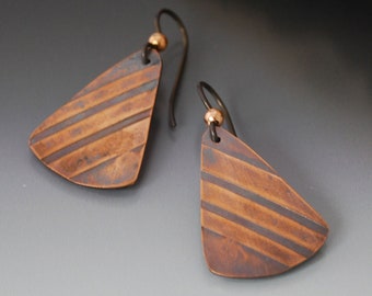 Patterned Copper Earrings