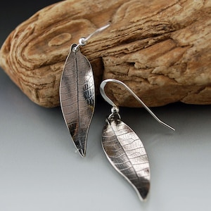 Sterling Silver Leaf Earrings
