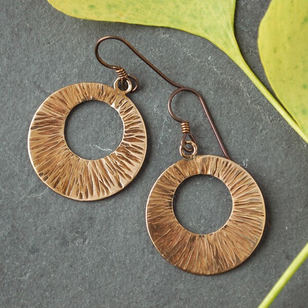Hammered Earrings Etsy