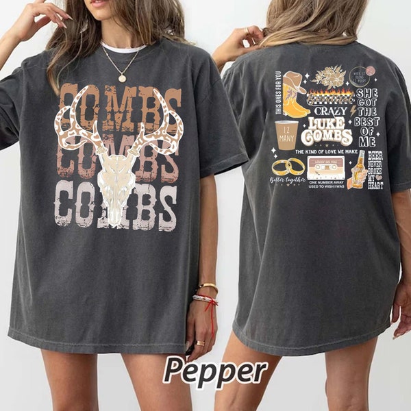 Combs Bullhead Comfort Color T-Shirt, Country Music Shirt, Luke Combs World Tour, Cowboy Combs, Unisex Tee