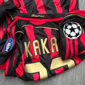 AC Milan 2006-2007 Home Jersey,Milan home 22,Vintage AC Milan Jersey,Ac Milan Kaka Jersey,Retro Ac Milan Football Jersey,Gift image 4