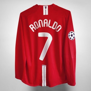 2007-2008 Manchester United Ronaldo #7 Home Shirt, Retro Football Jersey Ronaldo