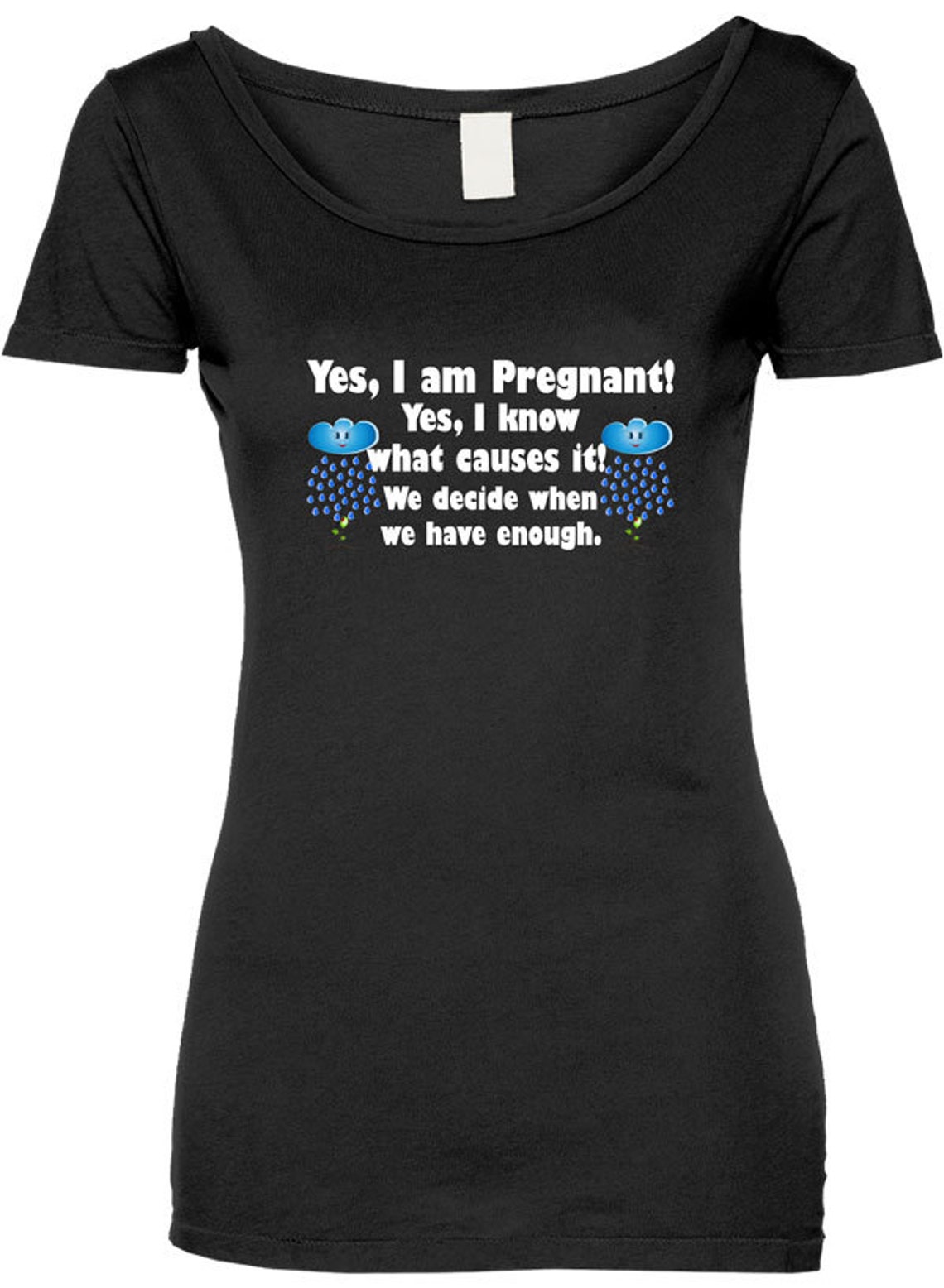 Funny Yes I Am Pregnant Tshirt Gift Tshirt Tee Shirt Womens Etsy