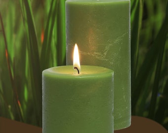 Lemongrass scented pillar candles