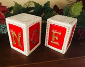 Rare Inarco Japan Noel Vintage Christmas Salt and Pepper Shakers, 1962, Christmas Kitschy Shakers.