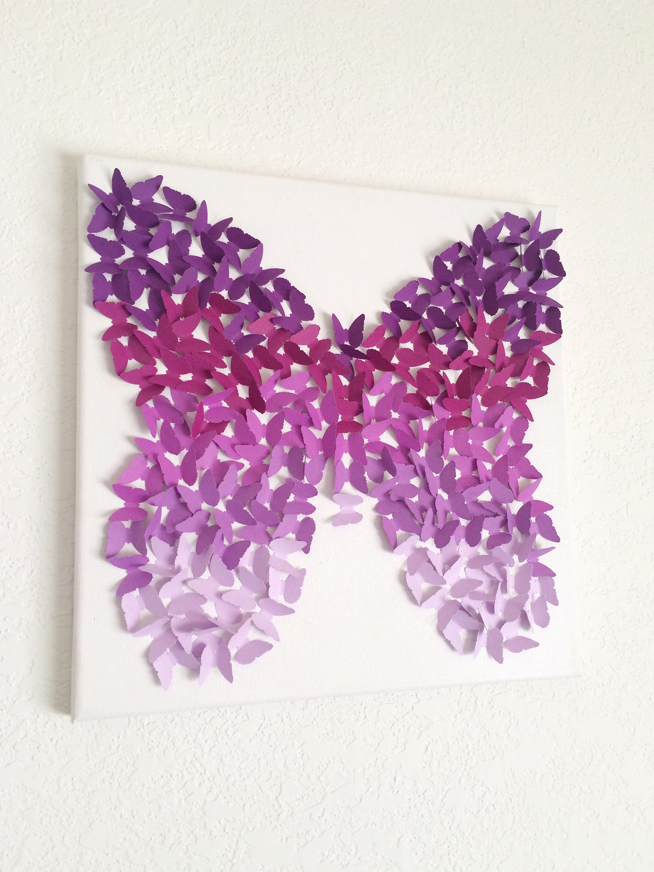 Lavender Purple Butterflies Canvas Art Room Decor Wall Hanging - Etsy