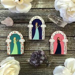 CLEARANCE | Gateways Enamel Pin Set | ACOTAR, Throne of Glass, Crescent City | Feyre Archeron, Aelin Galathynius, Bryce Quinlan