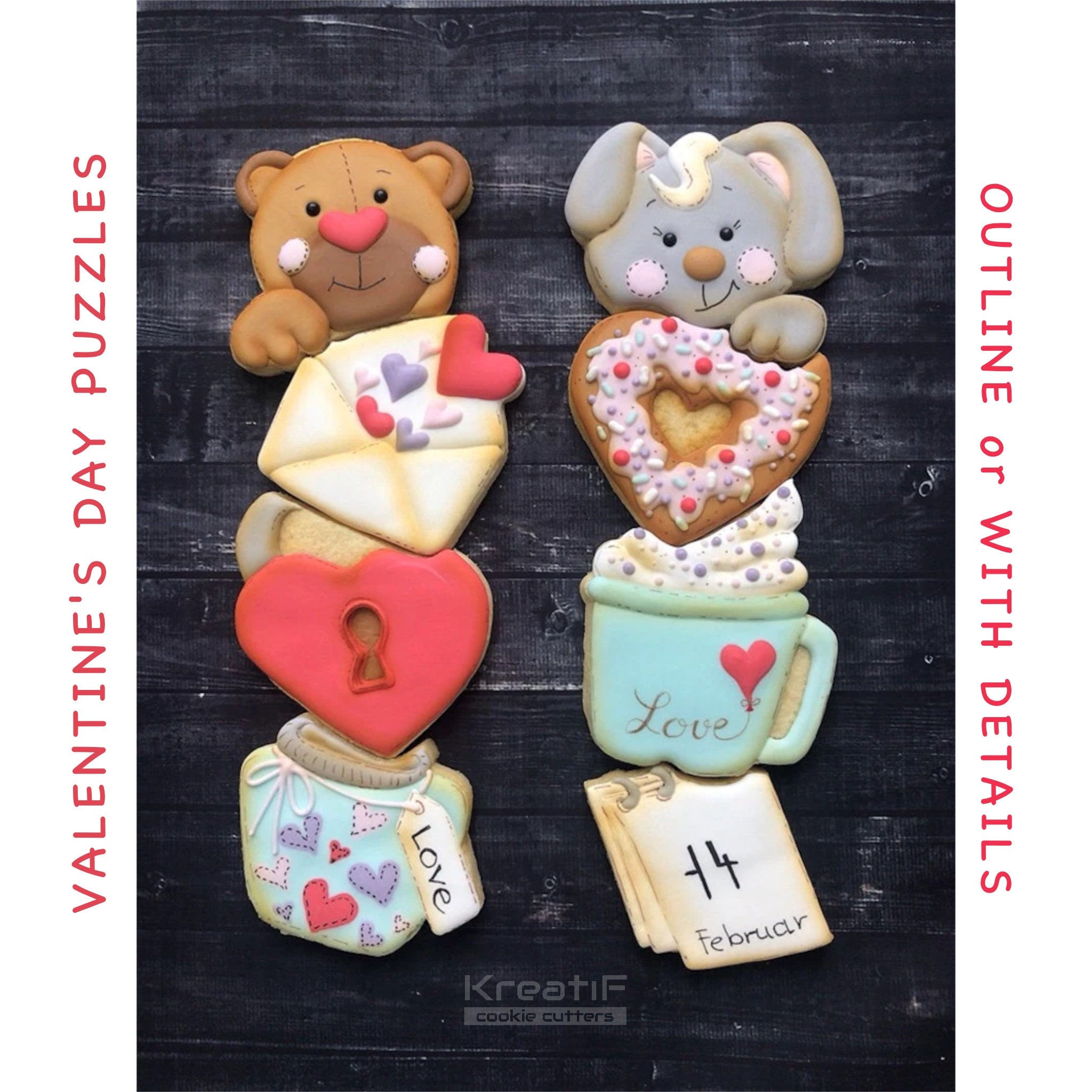 Valentine's Day Puzzles, Cookie Cutter 556 557 