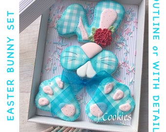 Easter bunny SET, cookie cutter #L57