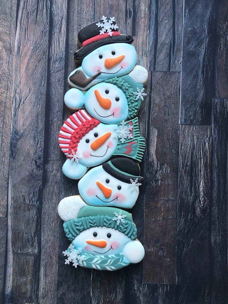 plater 3 Cookie cutter #392 Christmas snowmen