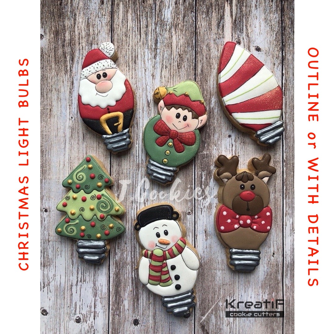 Christmas Light Bulbs, Cookie Cutter 1775 Etsy