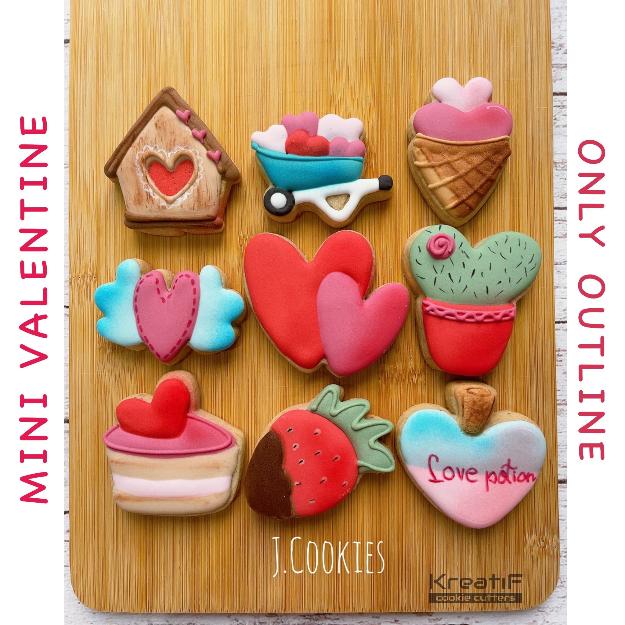 MINI Valentine, Cookie Cutters 1698-1706 