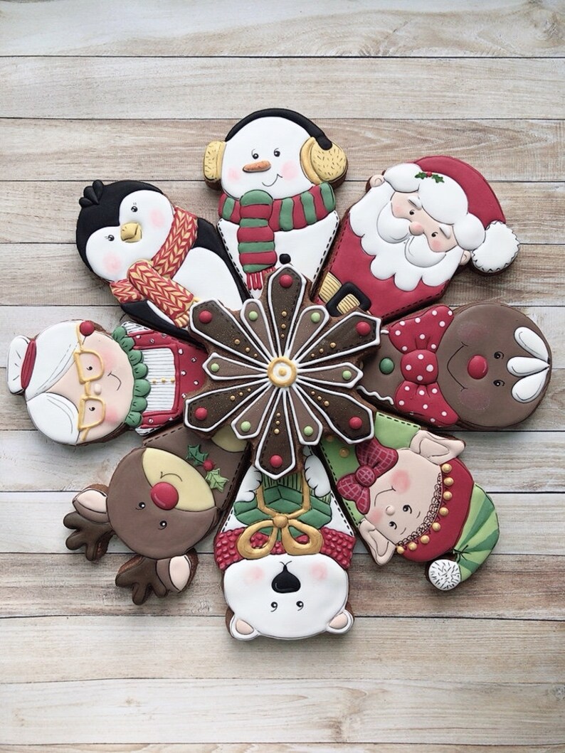 Cookie cutter 360 Christmas platter Snowman  Etsy