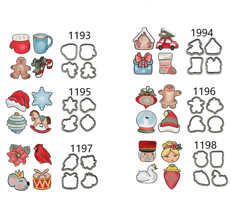 MINI Cutters for Advent Calendar Cookie Cutters 1193 1204 Etsy MINI Cutters for Advent Calendar Cookie Cutters 1193 1204 Etsy