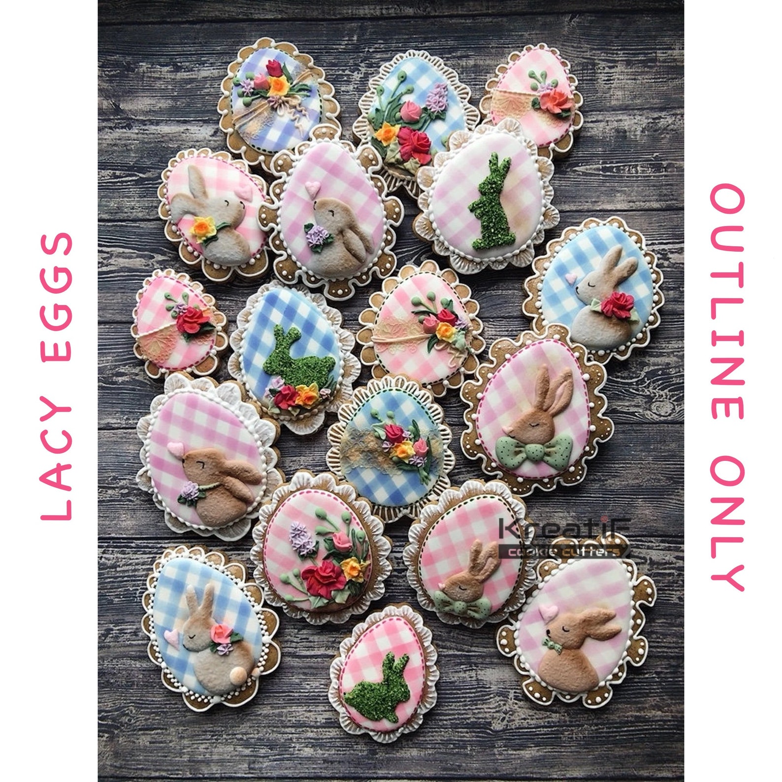 Lacy Eggs Cookie Cutter 719724 Etsy