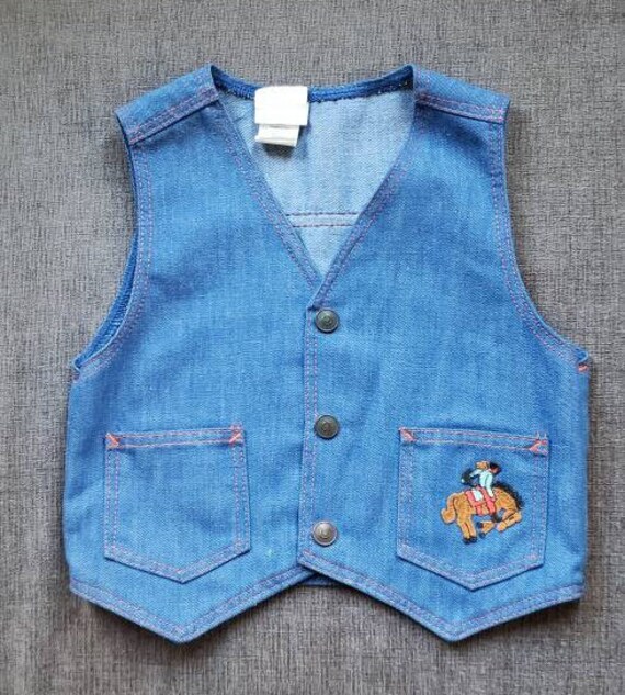 western denim vest