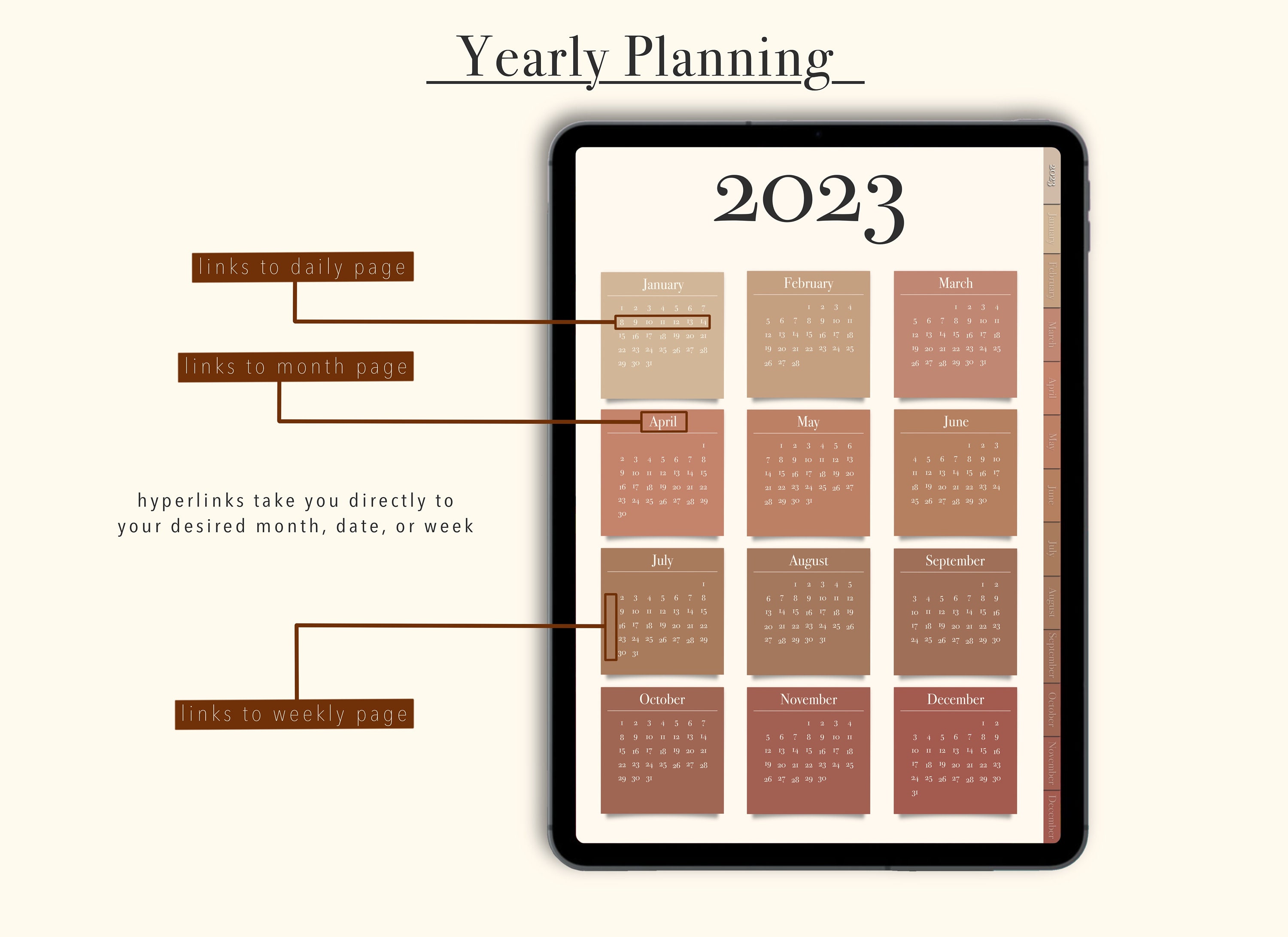 2023 Dated Digital Planner - Daily, Weekly, Monthly Planner - Goodnotes ...