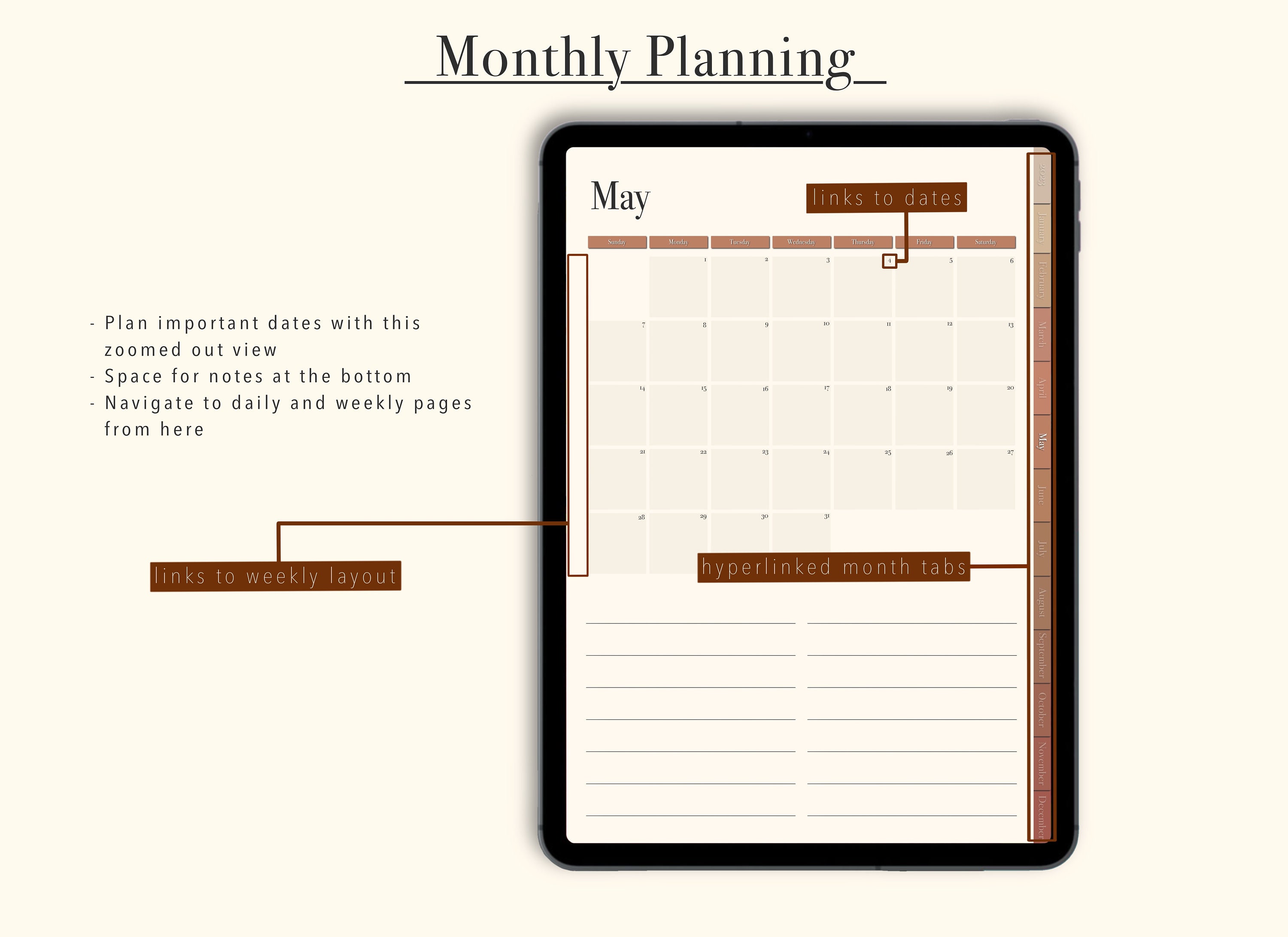 2023 Dated Digital Planner Daily, Weekly, Monthly Planner Goodnotes ...