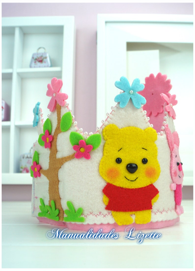 Winnie Pooh Birthday Crown Felt Crown Birthday Etsy