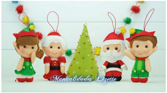 Christmas Decorations Ornaments For The Tree Christmas Decoration Elves Santa Claus Christmas Decoration Christmas Gift Felt Decorations