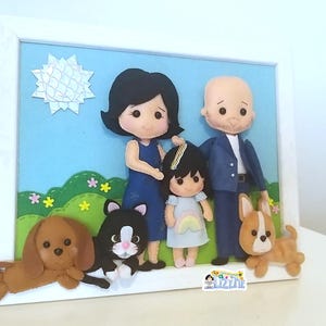 Family Portrait - Personalized Family Picture - Gift for Family - Unique Decor - Custom Design