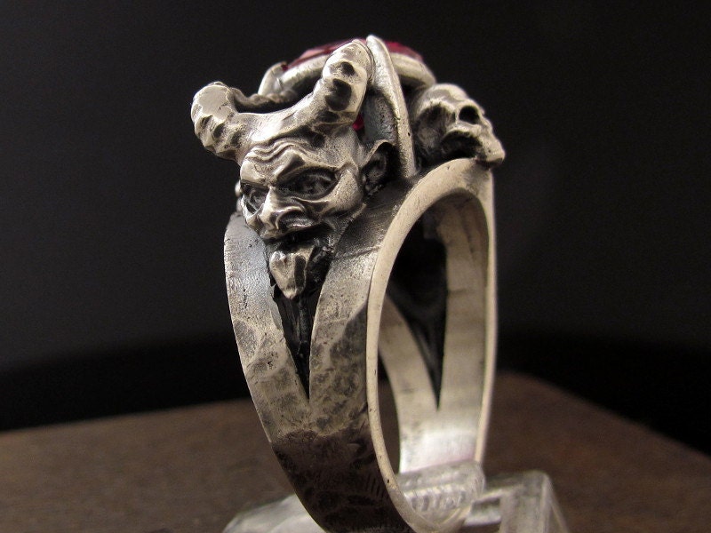 Mysacrum DEVIL RING Engagement-silver Ring - Etsy