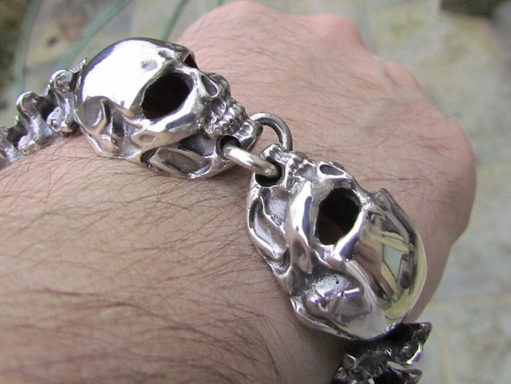 Mysacrum SKULL SKELETON BRACELET Etsy