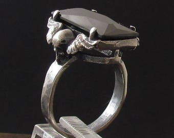 MySacrum  WINGED SKULL RING-Silver 925