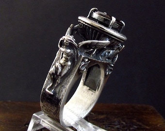 MySacrum ANGELS RING GARNET-Silver 925