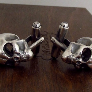 Abotoadura MySacrum CRÂNIO PRATA 925