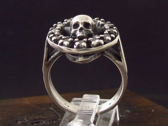 MySacrum スカルリング ダイヤモンド シルバー925 - Etsy 日本