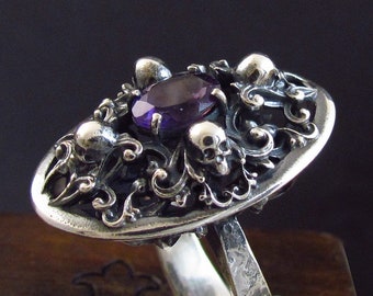 MySacrum AMETHYST SKULLS ACANTHUS