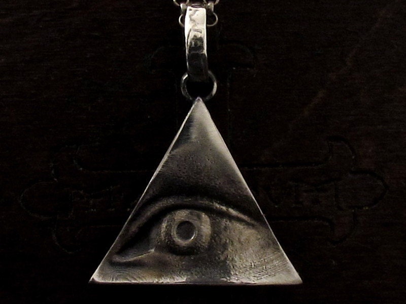 God's Eye Of Sauron Bolo Tie Ancient Egyptian Pyramid Triangle