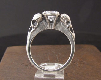 MySacrum  RAVEN SKULL RING-Silver Ring