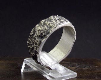 MySacrum WEDDING BAND TEXTURED 8mm-silver 925
