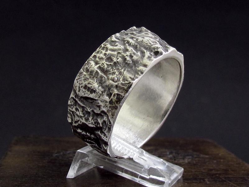 Mysacrum WEDDING BAND TEXTURED 12mm-silver 925 - Etsy