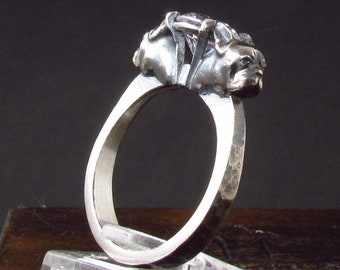 MySacrum  FRENCH BULLDOG RING-Silver 925