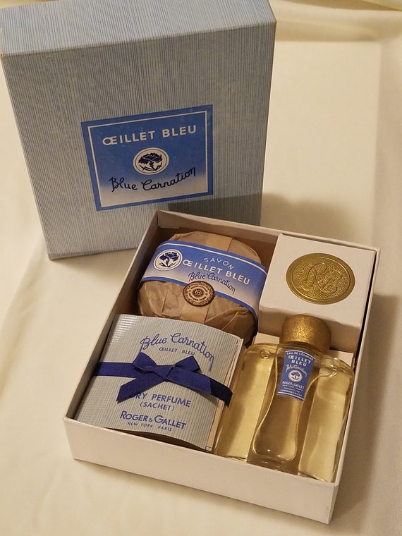 Roger & Gallet Blue Carnation 1940 Cologne Set Gift in Etsy
