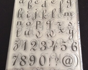 Alphabet and Numbers Clear Stamps, 66 Pieces Total, Scrapbooking, Card Making, Recollections
