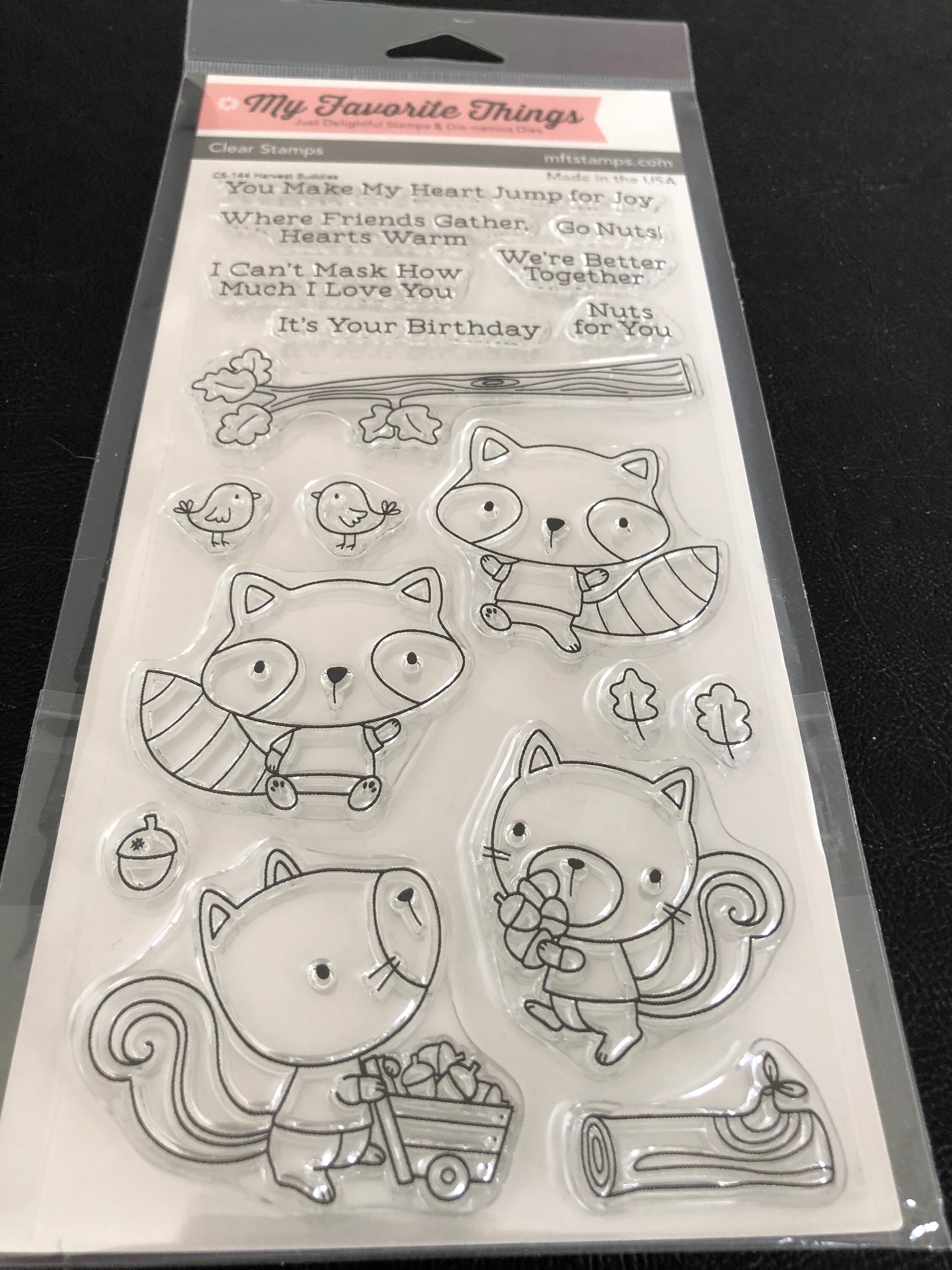 My Favorite Things Stamps and Dies Set: Pig, Bear, Squirrel, Raccoon - Etsy