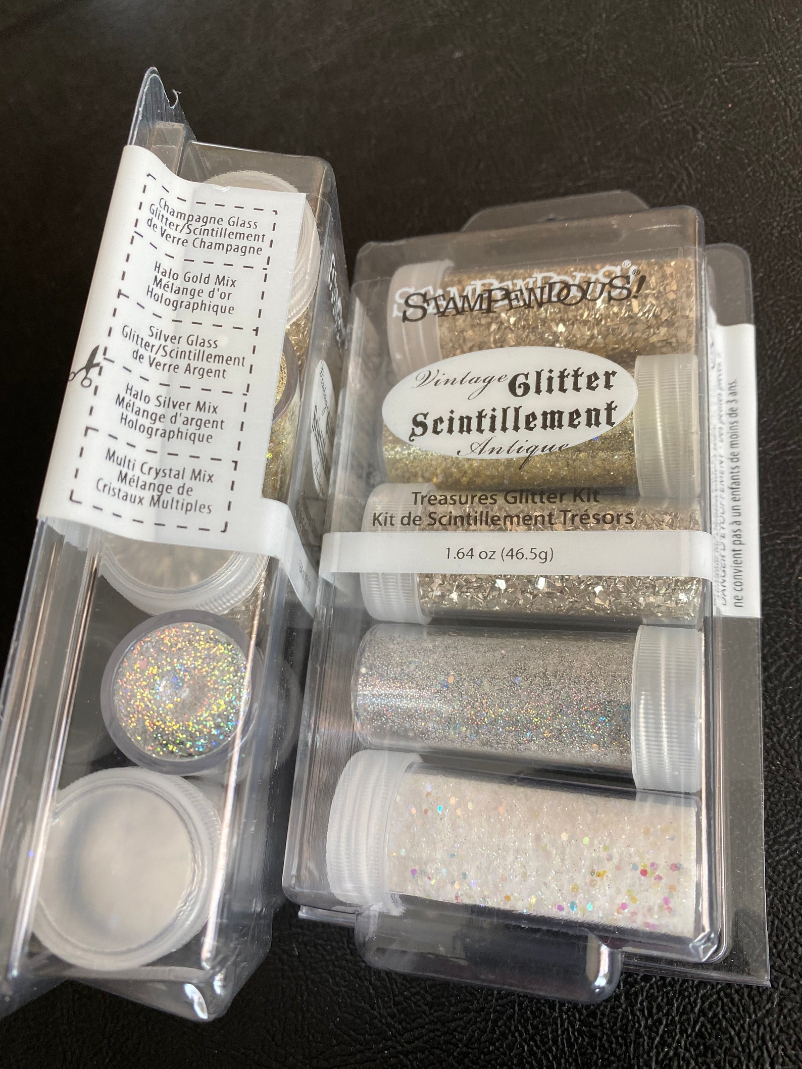 Pack of 5 Embossing Powder Glitter Set Various Color Gold Etsy