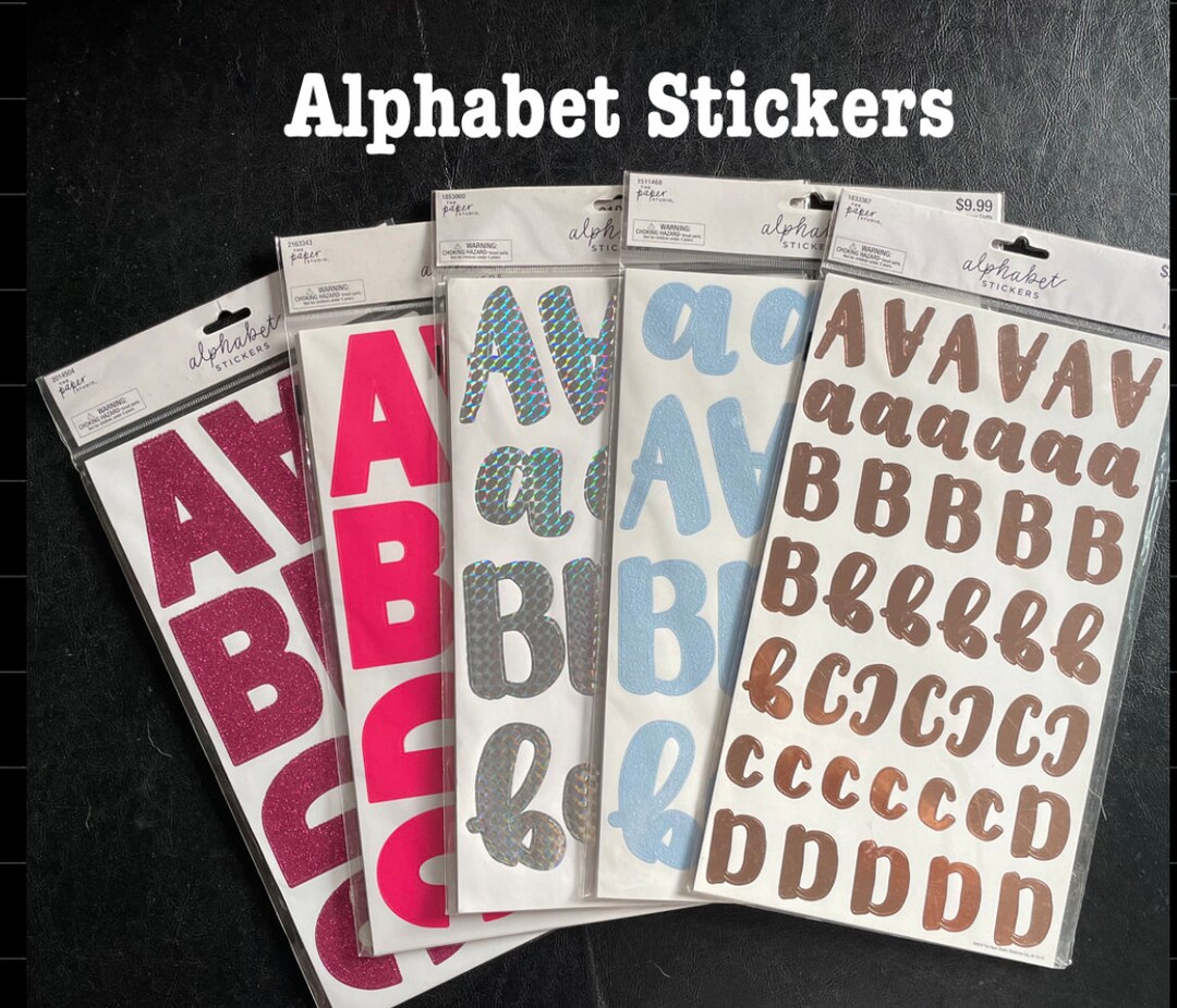 Alphabet Stickers, Alphabet Stickers for Banner, Glitter Alphabet Stickers, Stickers for ...