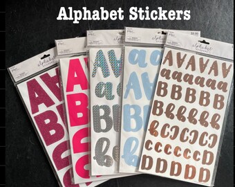 Glitter & Foil Alphabet Stickers: Scrapbooking, Card Making