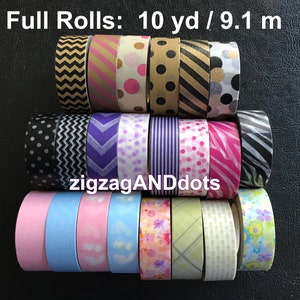 Washi Tapes, Many Designs, Your Choice of 1 Roll, 10 yd/ 9.1m, Planner Decorations, Scrapbooking, Cardmaking, Recollections